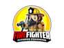 design a modern fire fighter logo