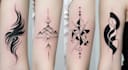 custom an abstract black tattoo design