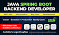 develop, fix java spring boot backend apis and applications