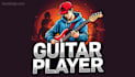 create beautiful guitar player mascot logo only 12 hours