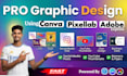 do expert canva, pixellab, and adobe express design