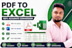 professional PDF to excel and spreadsheet conversion