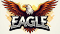 make eye catching eagle bird mascot logo with express delivery