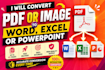 convert PDF, image to word ,excel or powerpoint