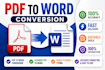 convert PDF scanned documents and images to word