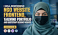 responsive ngo website frontend, tailwind portfolio and bootstrap resume website