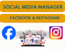 be your facebook and instagram manager