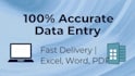 do accurate data entry copy paste and excel work
