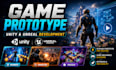 develop a rapid game prototype in unity or unreal engine