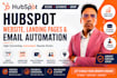 setup high converting hubspot CRM automation  landing page