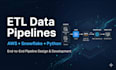 build etl data pipelines using python, AWS, and snowflake