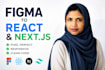 convert figma to react nextjs html tailwind css website