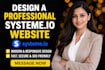 design a professional systeme io website