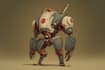 design an mecha robot character sheet design