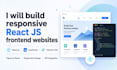 build responsive react js frontend web applications