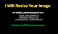 resize , compress and optimize for job portal or website