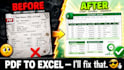 convert PDF to excel spreadsheet accurately and fast