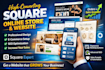design square business website, redesign square online website, square website