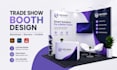 create trade show booth graphics, backdrop, booth wall, popup banner