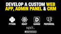 develop custom web app, dashboard in react and django