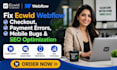 fix ecwid webflow checkout payment errors mobile bugs SEO optimization