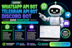 develop custom whatsapp api bot, telegram api bot, discord bot using manychat