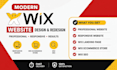 wix website redesign, design wix website and build wix website