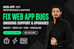 fix web app bugs