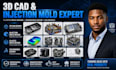 do 3d cad design, injection molding, plastic mold, engeering design, solidworks
