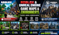 create roblox and unreal engine game maps, levels and environments
