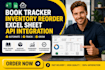 build custom excel solutions inventory tracking  API integration