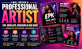 design a professional artist epk, media kit, brochure, and one sheet