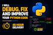 debug, fix and improve your python code