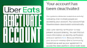 reactivate your suspended uber, spark driver, uber eat account