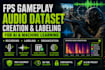 provide clean gaming audio datasets and ai data labeling