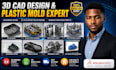 do 3d cad design, plastic mold design ready for printing stl using solidworks
