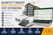 prepare sd boq and quantity, takeoff and cost estimation