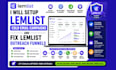 setup lemlist cold email outreach campaign fix lemlist outreach sales funnel