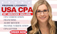 prepare US CPA letter mortgage letter financial audit gaap audit item 22