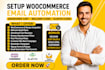 setup woocommerce email automation abandoned cart welcome flows klaviyo flows
