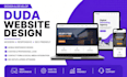 design and develop a professional duda website using duda builder
