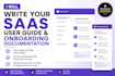 write your saas user guide and onboarding documentation