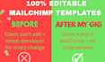 convert HTML to mailchimp editable template mc edit