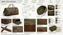 design bag tech pack, tote, backpack tech pack, handbag and duffle bag tech pack