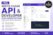 write clear API documentation and developer guide for your saas product