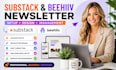 setup substack account manage substack post design substack beehiiv newsletter