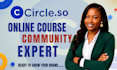 circle so community setup circle so course creation circle so manager circle so