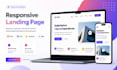 create responsive landing page in HTML CSS javascript