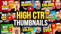design professional youtube thumbnails with high CTR