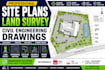 site plans land survey civil engineering drawings